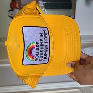 Yellow trucker hat